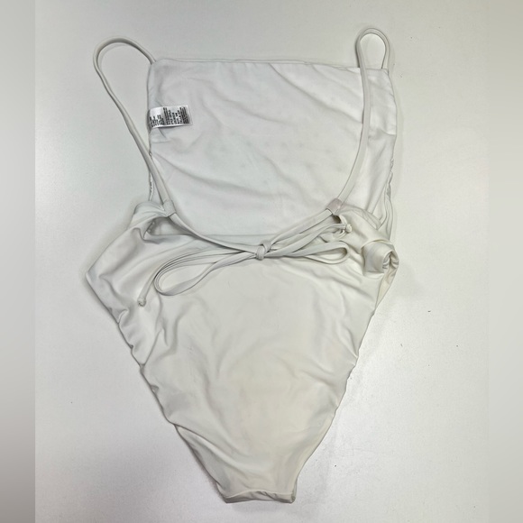 BASTA Surf Swim One Piece White Pearl Mailot Swimsuit Backless Size Small NEW - Picture 6 of 9